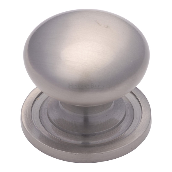 C2240 32-SN • 32 x 32 x 28mm • Satin Nickel • Heritage Brass Mushroom Cabinet Knob